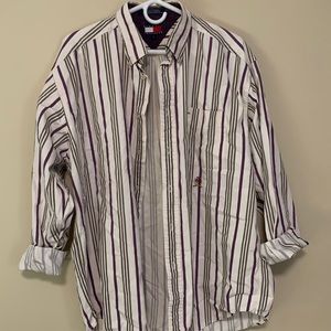 Vintage 90s Tommy Hilfiger casual dress shirt with button down collar